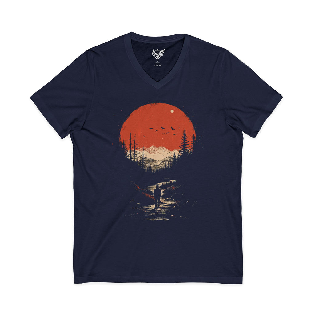 Solo Hike Jersey Short Sleeve V-Neck Tee