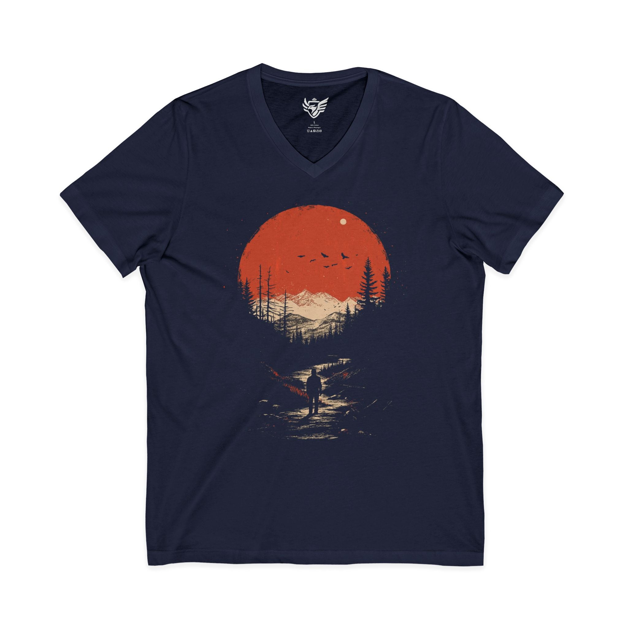 Solo Hike Jersey Short Sleeve V-Neck Tee