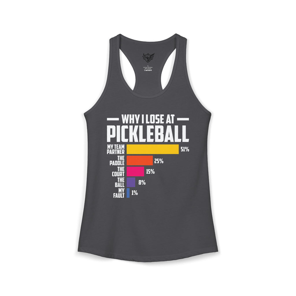 Why I Lose At Pickleball Ideal Racerback Tank