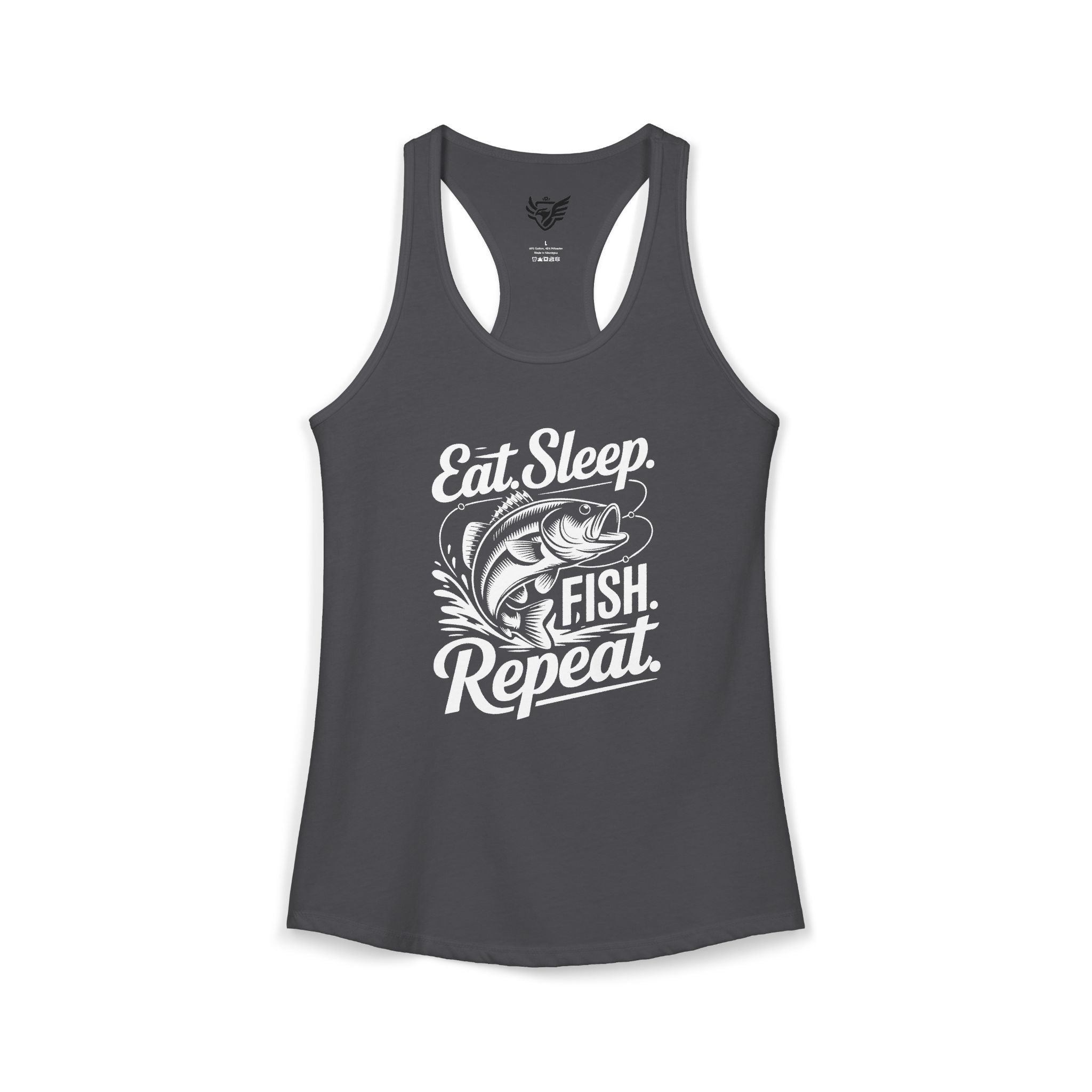 Eat Sleep Fish Repeat Ideal Racerback Tank