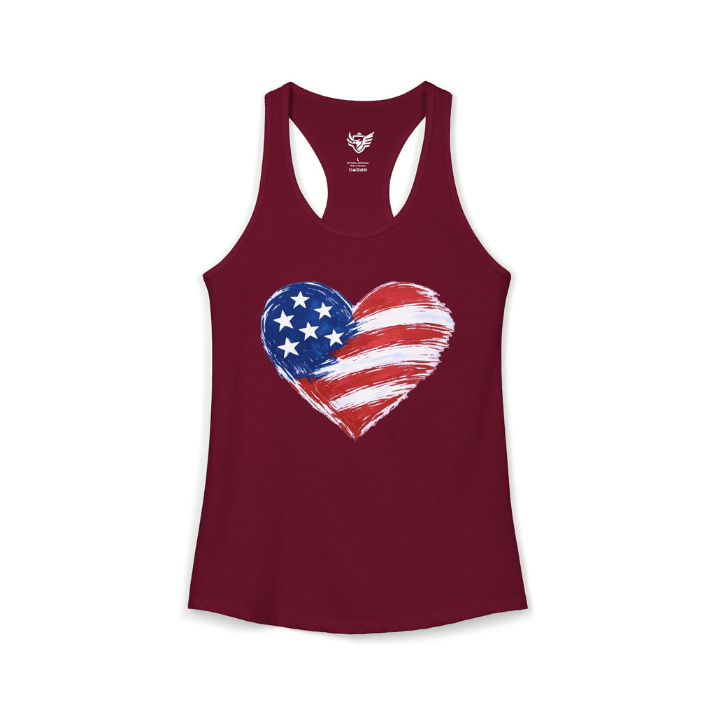 Heart Flag Ideal Racerback Tank