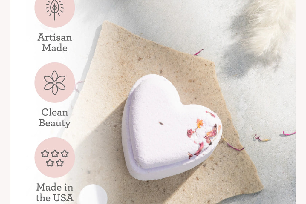 Heart Shaped Shower Steamers Gift Box, Set of 4 Shower Steamers Package