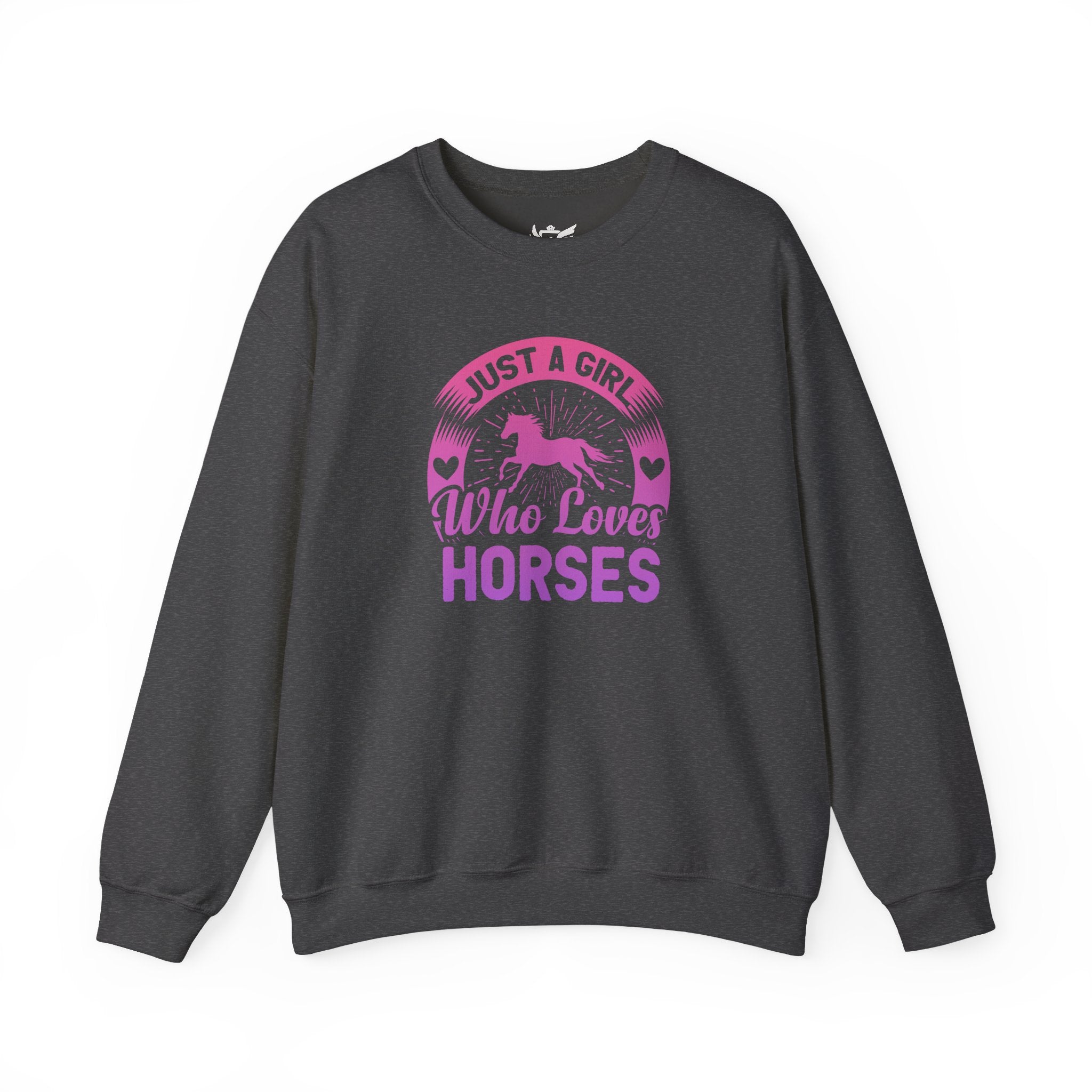 Just a Girl Who Loves Horses Heavy Blend™ Crewneck Sweatshirt