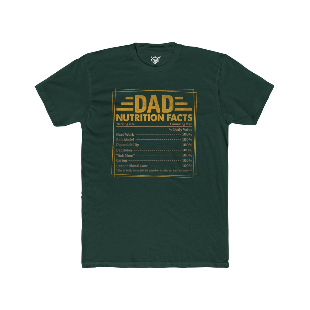 Dad Nutrition Facts Cotton Crew Tee