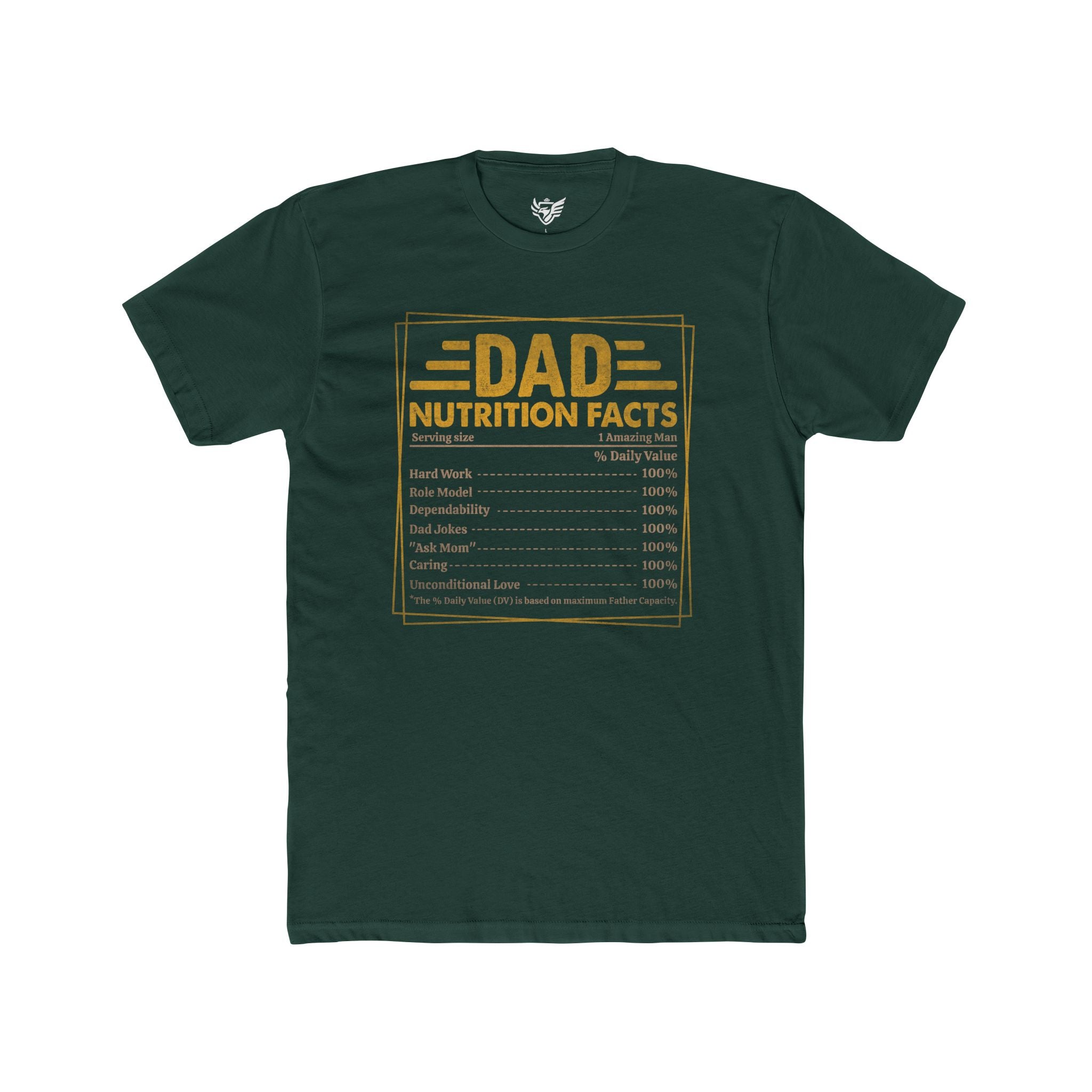 Dad Nutrition Facts Cotton Crew Tee