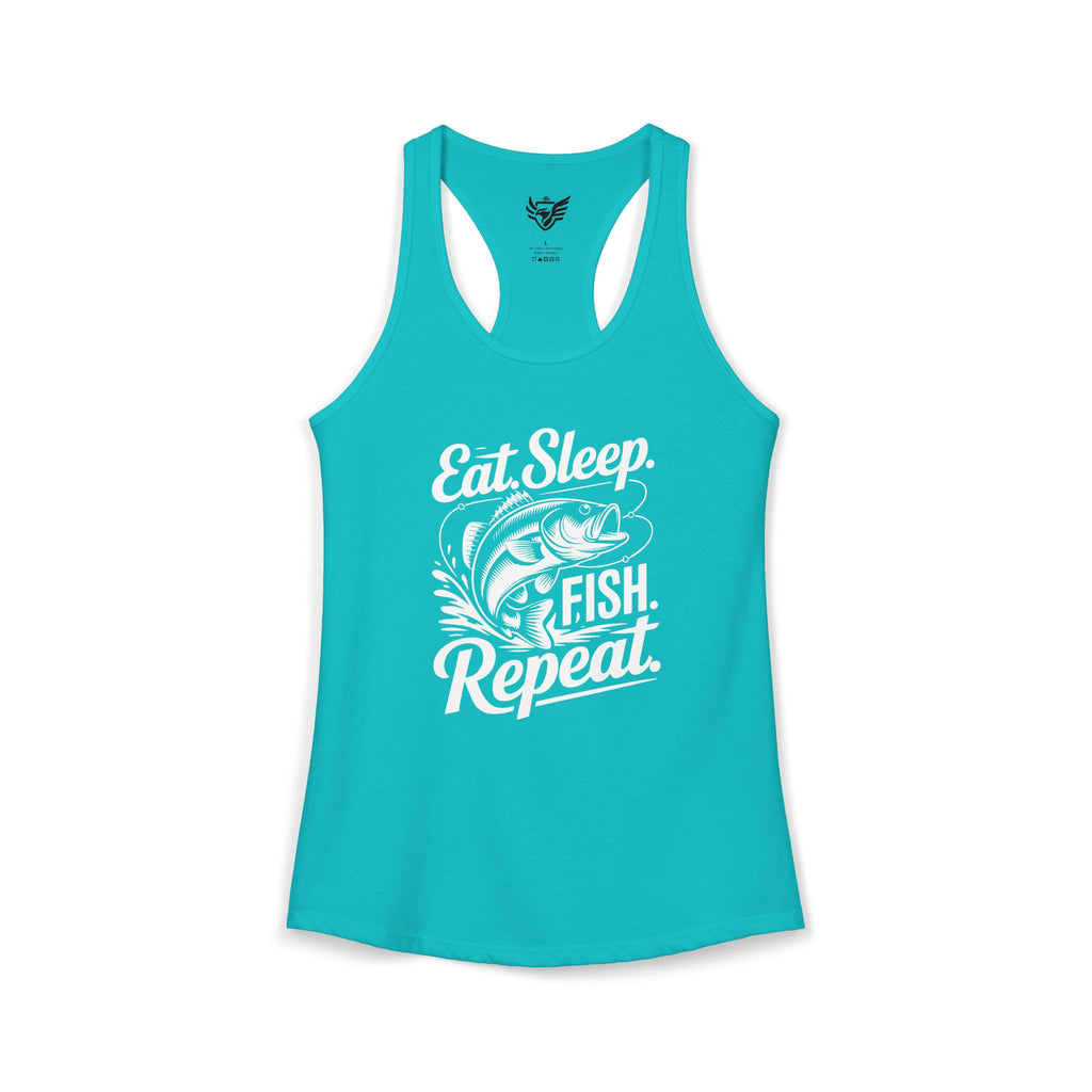 Eat Sleep Fish Repeat Ideal Racerback Tank