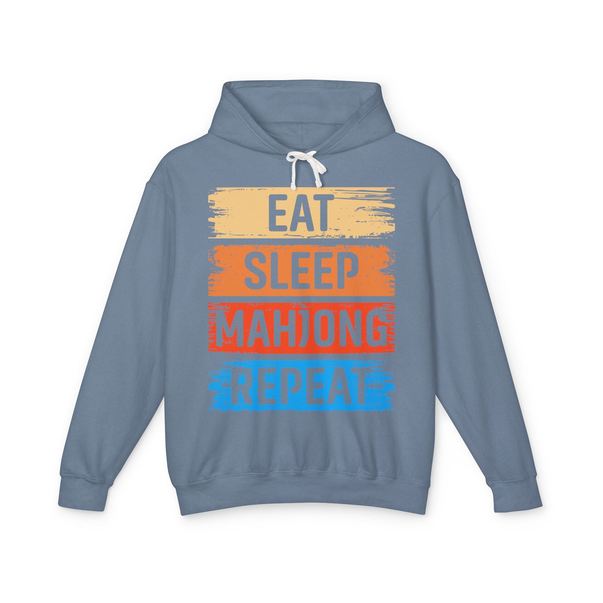 Eat Sleep Mahjong Repeat Lightweight Hooded Sweatshirt
