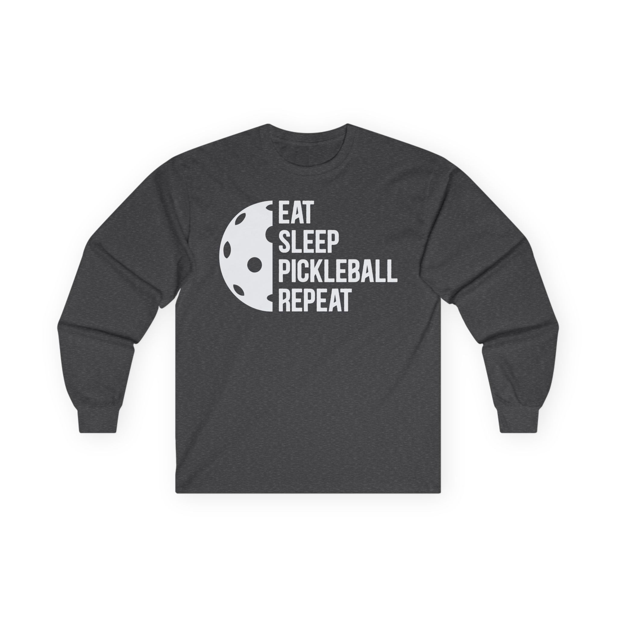 Eat Sleep Pickleball Repeat Cotton Long Sleeve Tee