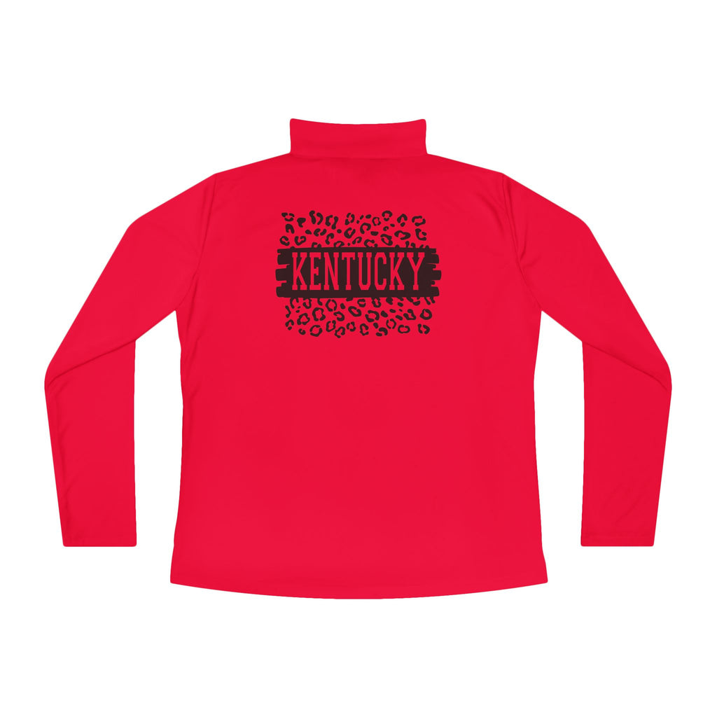 Ladies KY Leopard Quarter-Zip Pullover