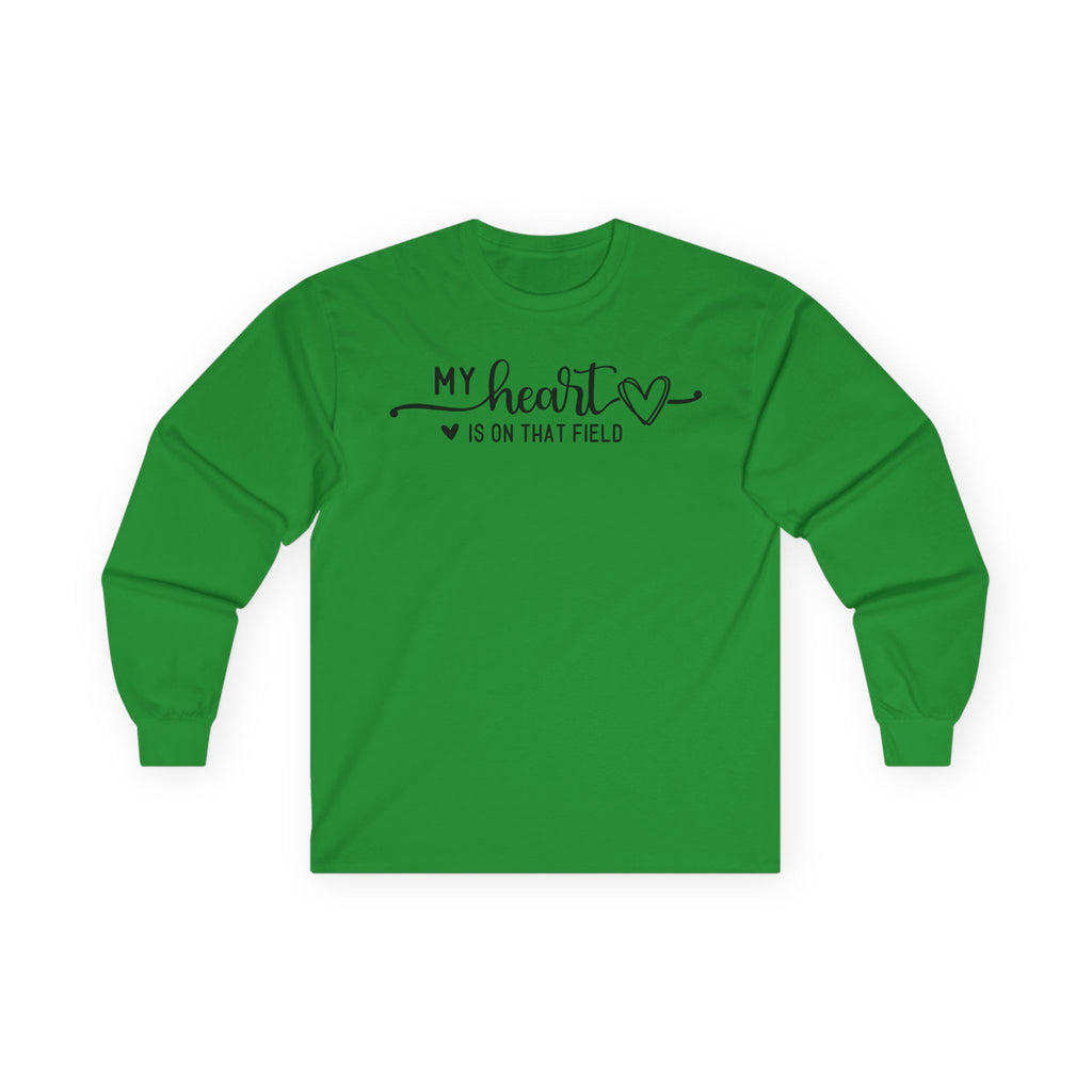 My Heart is on that Field Cotton Long Sleeve Tee