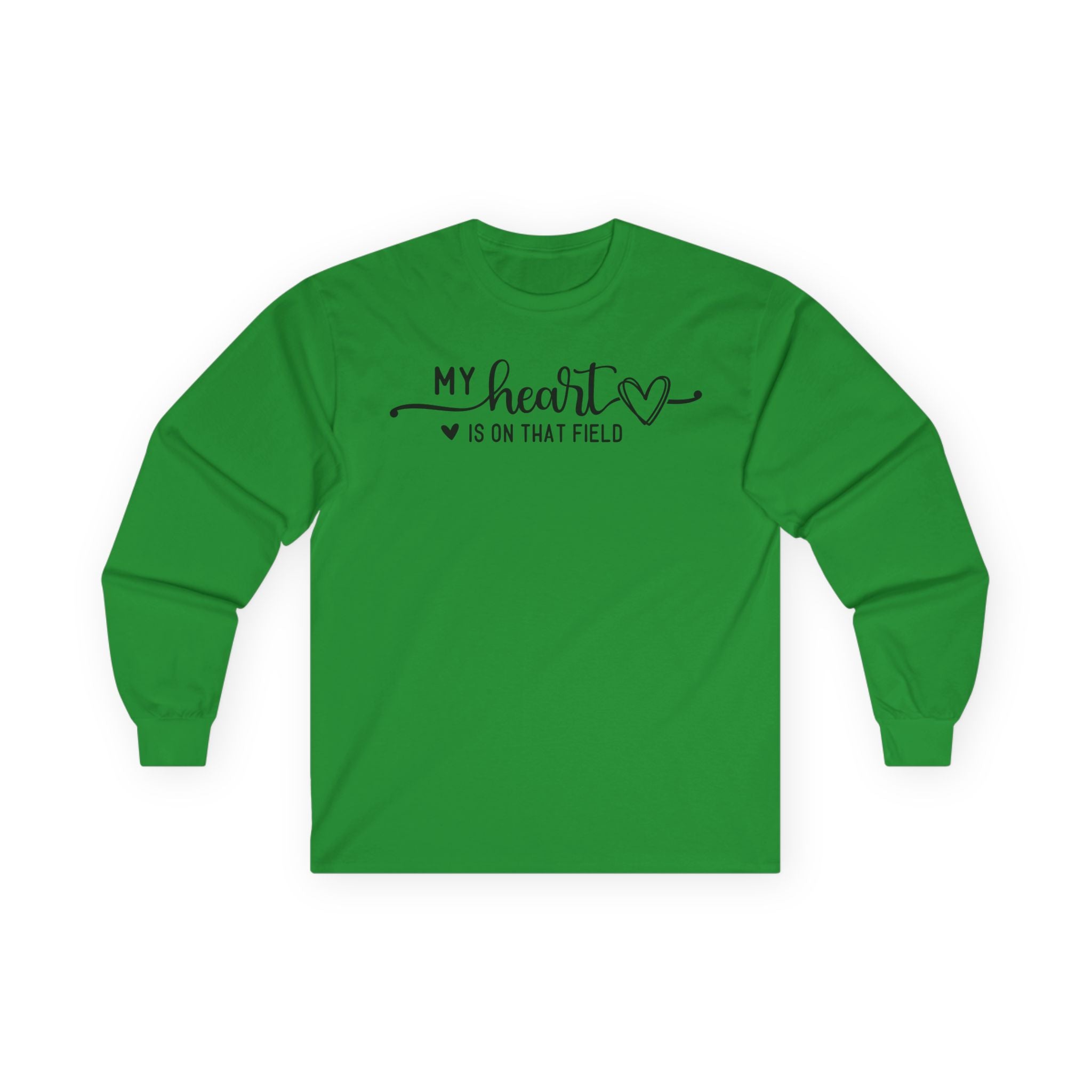 My Heart is on that Field Cotton Long Sleeve Tee