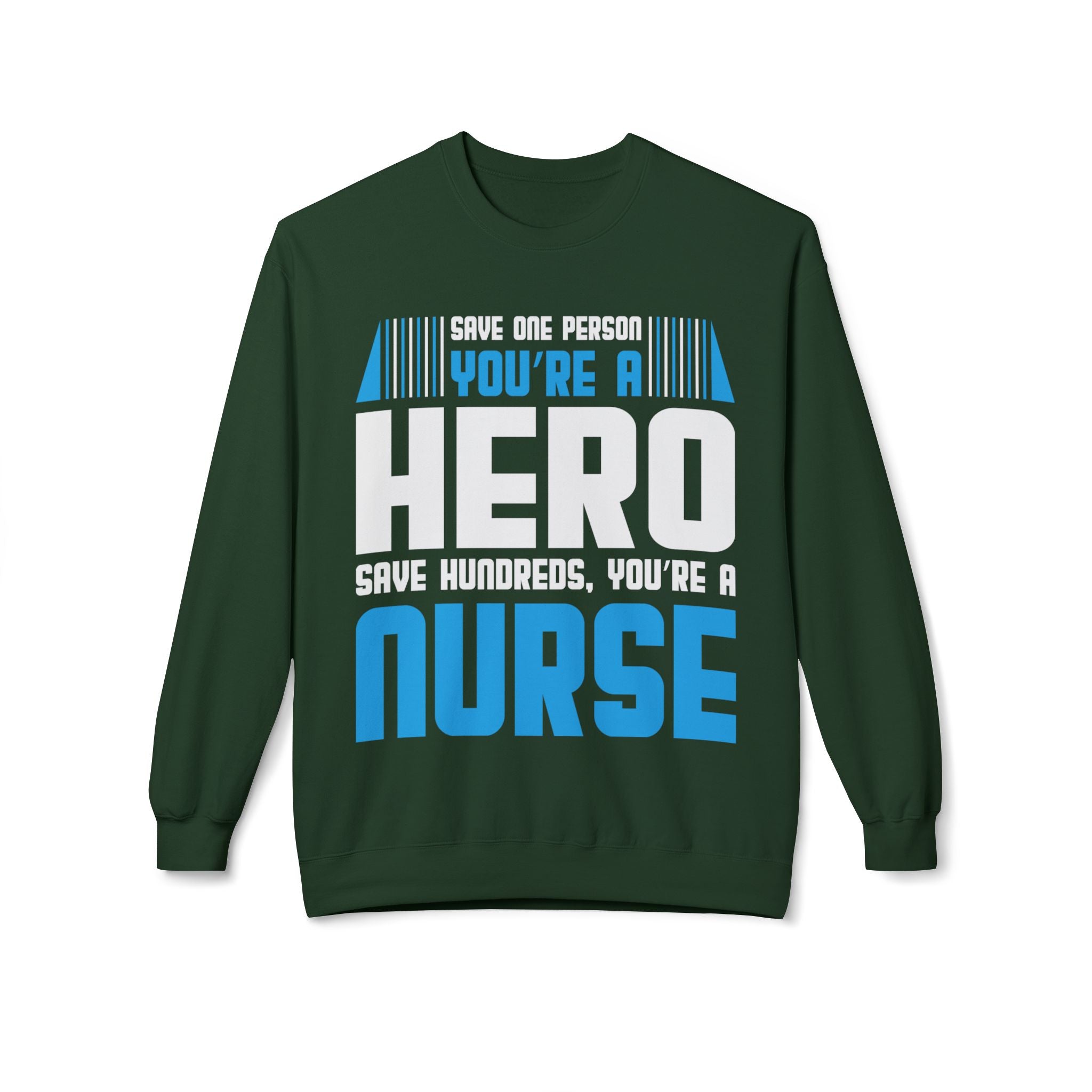 Nurses Are Heros Midweight Softstyle Fleece Crewneck Sweatshirt
