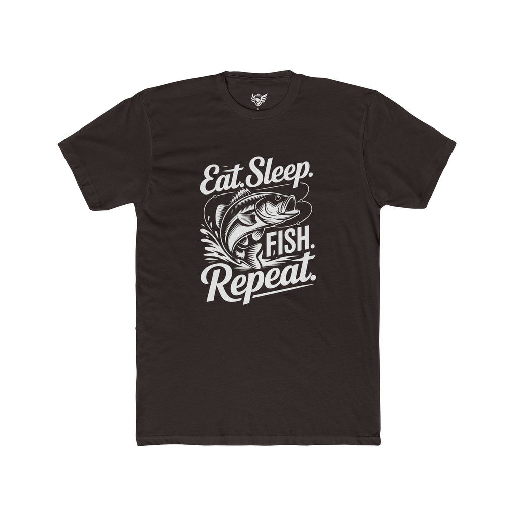 Eat Sleep Fish Repeat Cotton Crew Tee