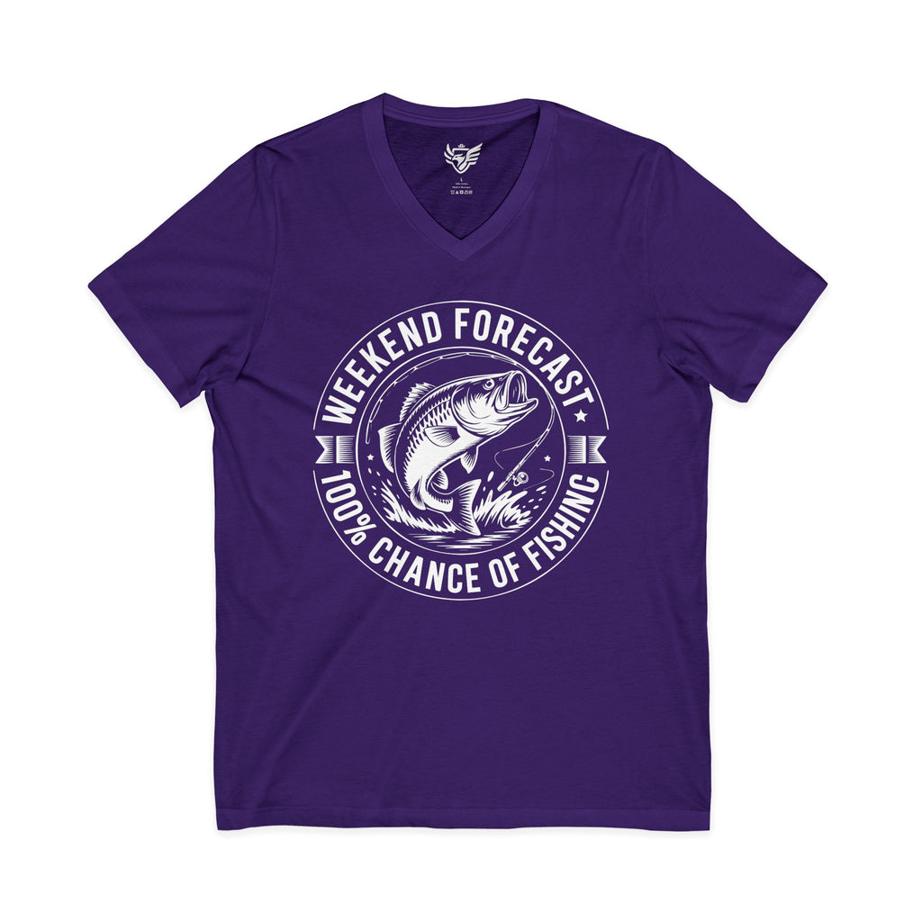 Weekend Forecast Jersey Short Sleeve V-Neck Tee