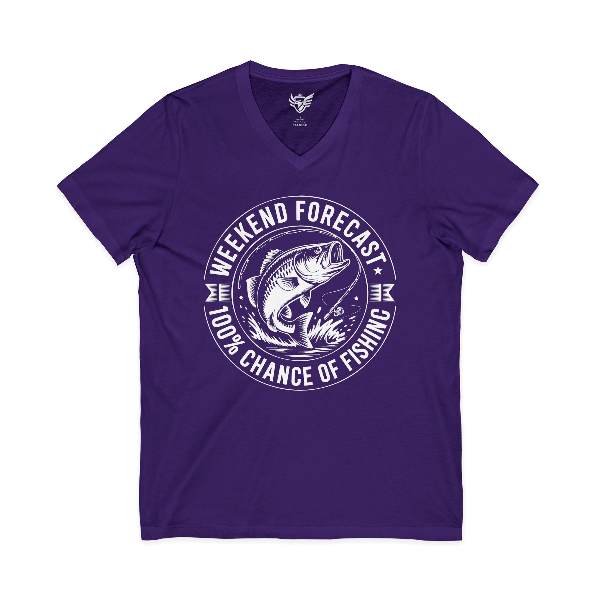 Weekend Forecast Jersey Short Sleeve V-Neck Tee