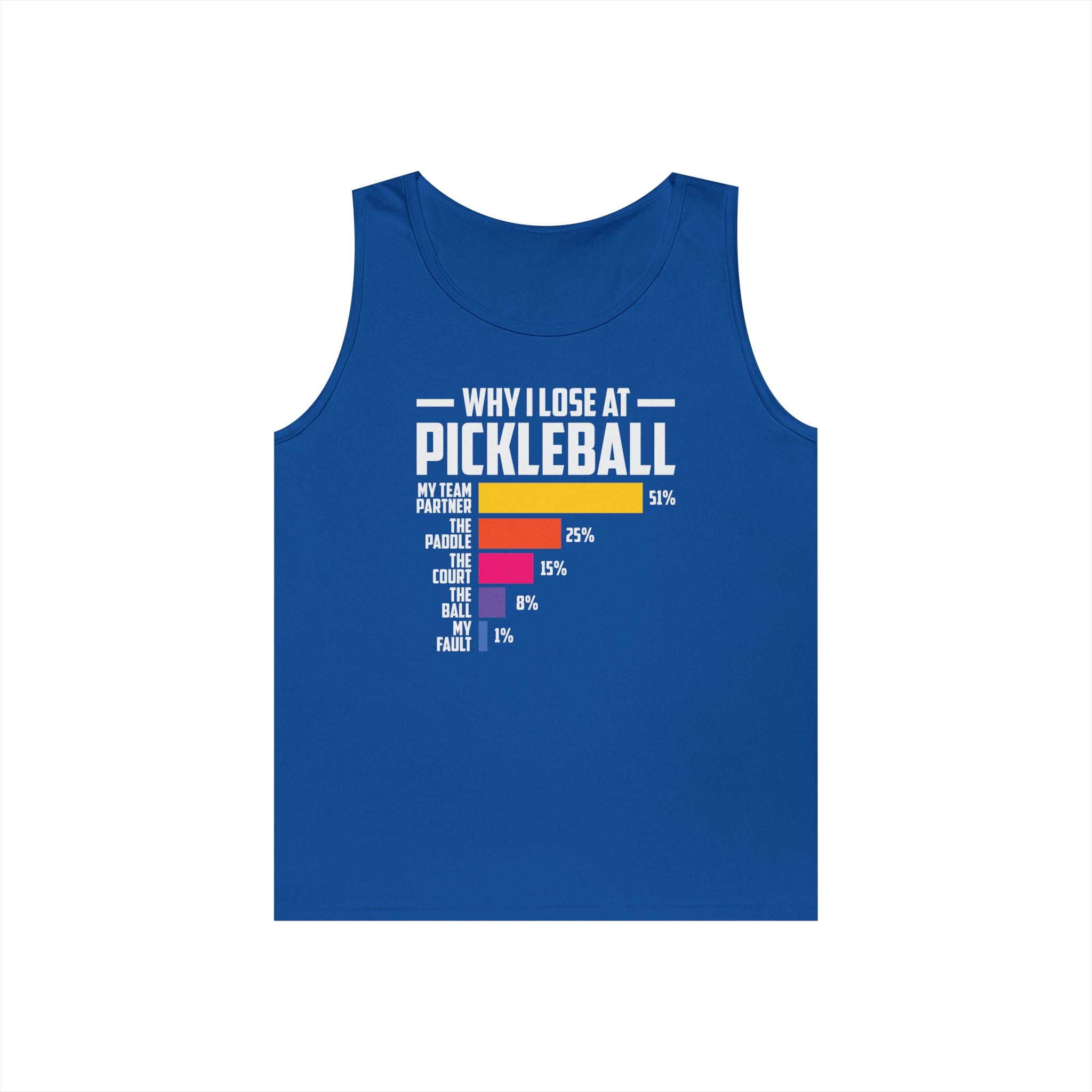 Why I Lose At Pickleball Heavy Cotton Tank Top