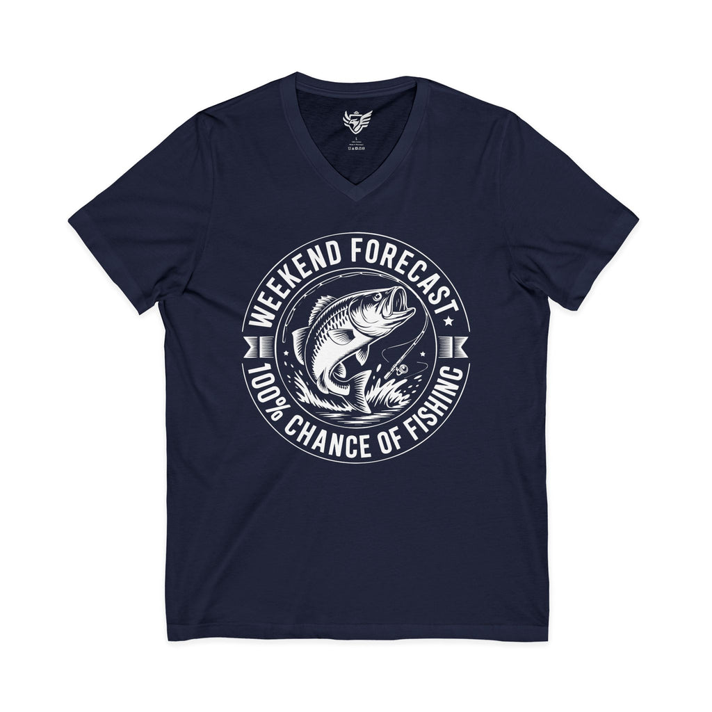 Weekend Forecast Jersey Short Sleeve V-Neck Tee