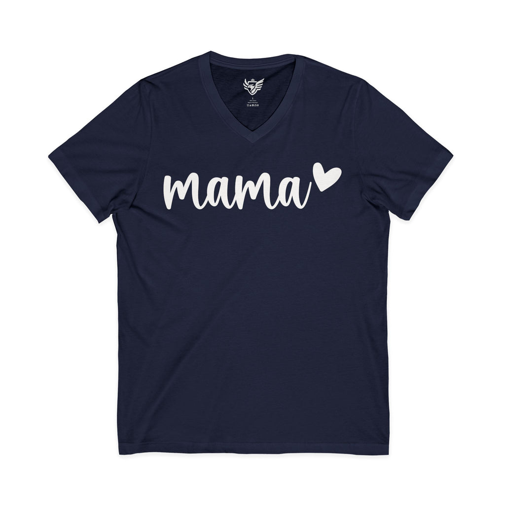 Mama Jersey Short Sleeve V-Neck Tee