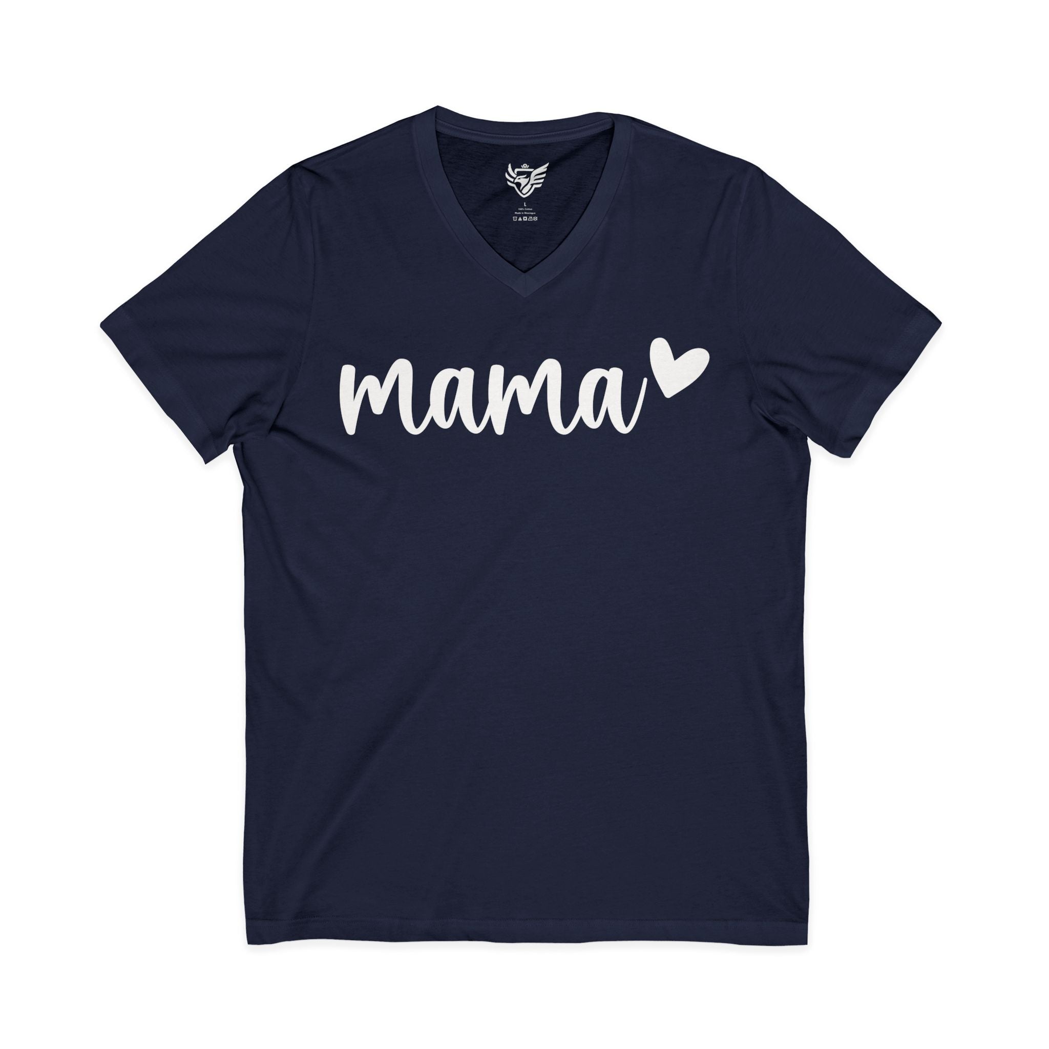 Mama Jersey Short Sleeve V-Neck Tee