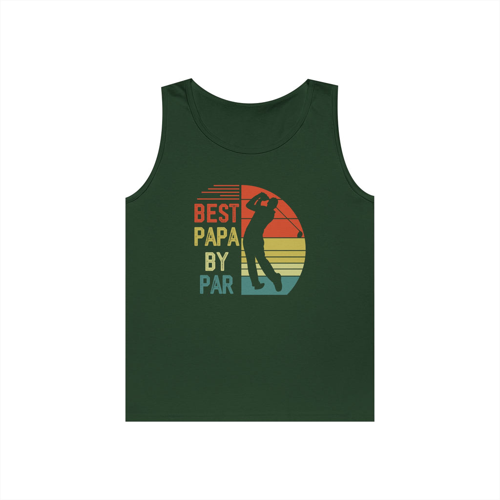 Best Papa By Par Heavy Cotton Tank Top