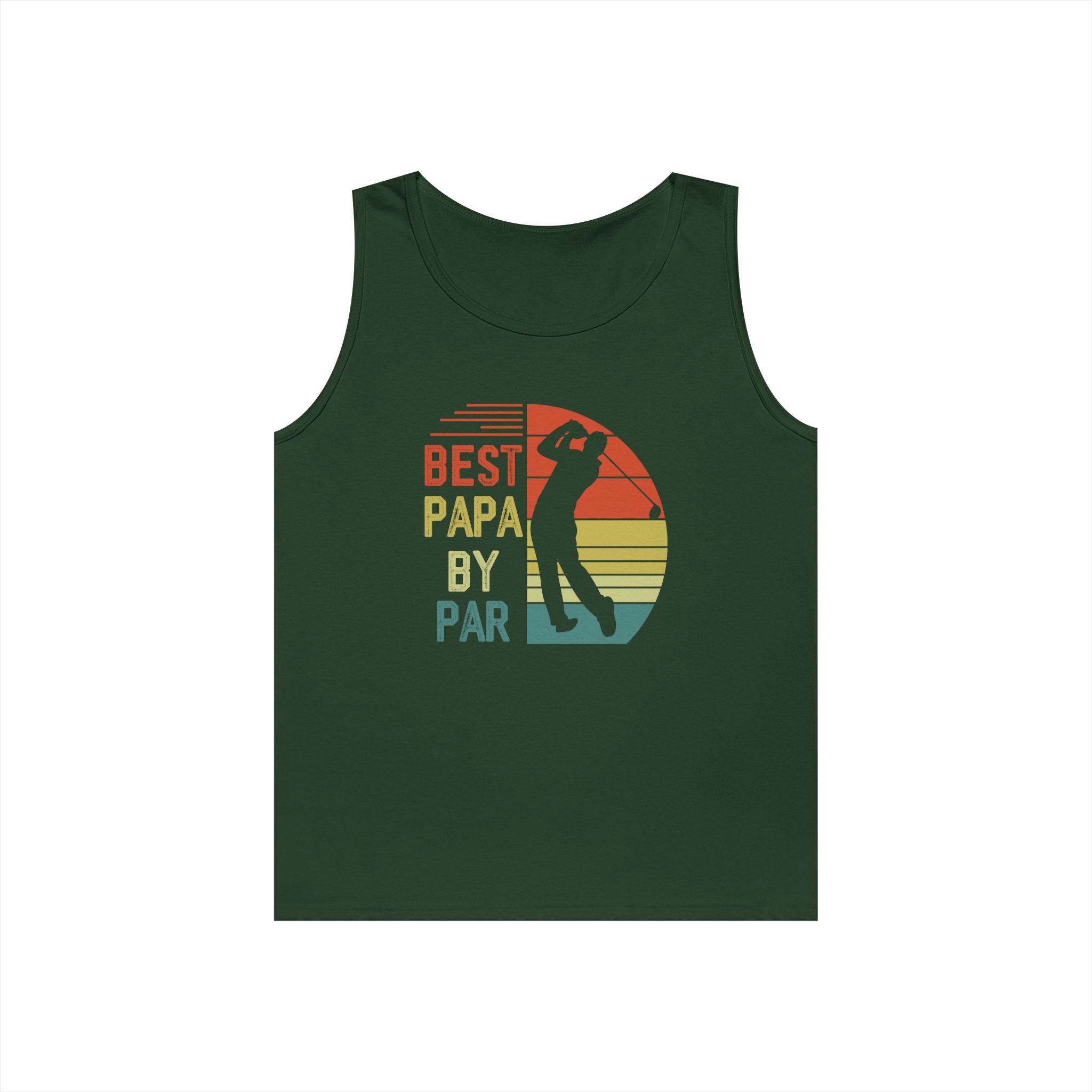 Best Papa By Par Heavy Cotton Tank Top