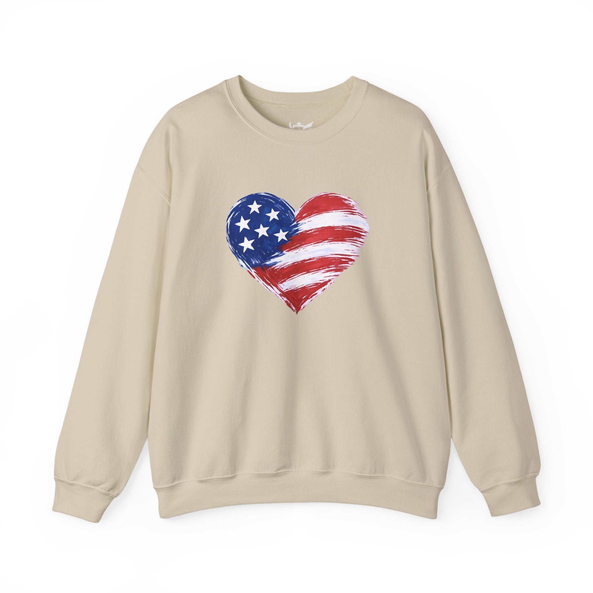 Heart Flag Heavy Blend™ Crewneck Sweatshirt