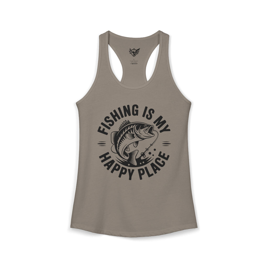 Fishing Is My Happy Place Ideal Racerback Tank