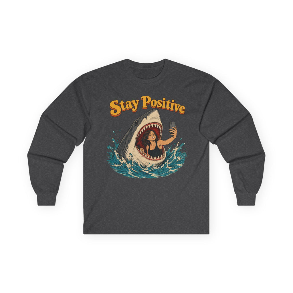 Stay Positive Cotton Long Sleeve Tee