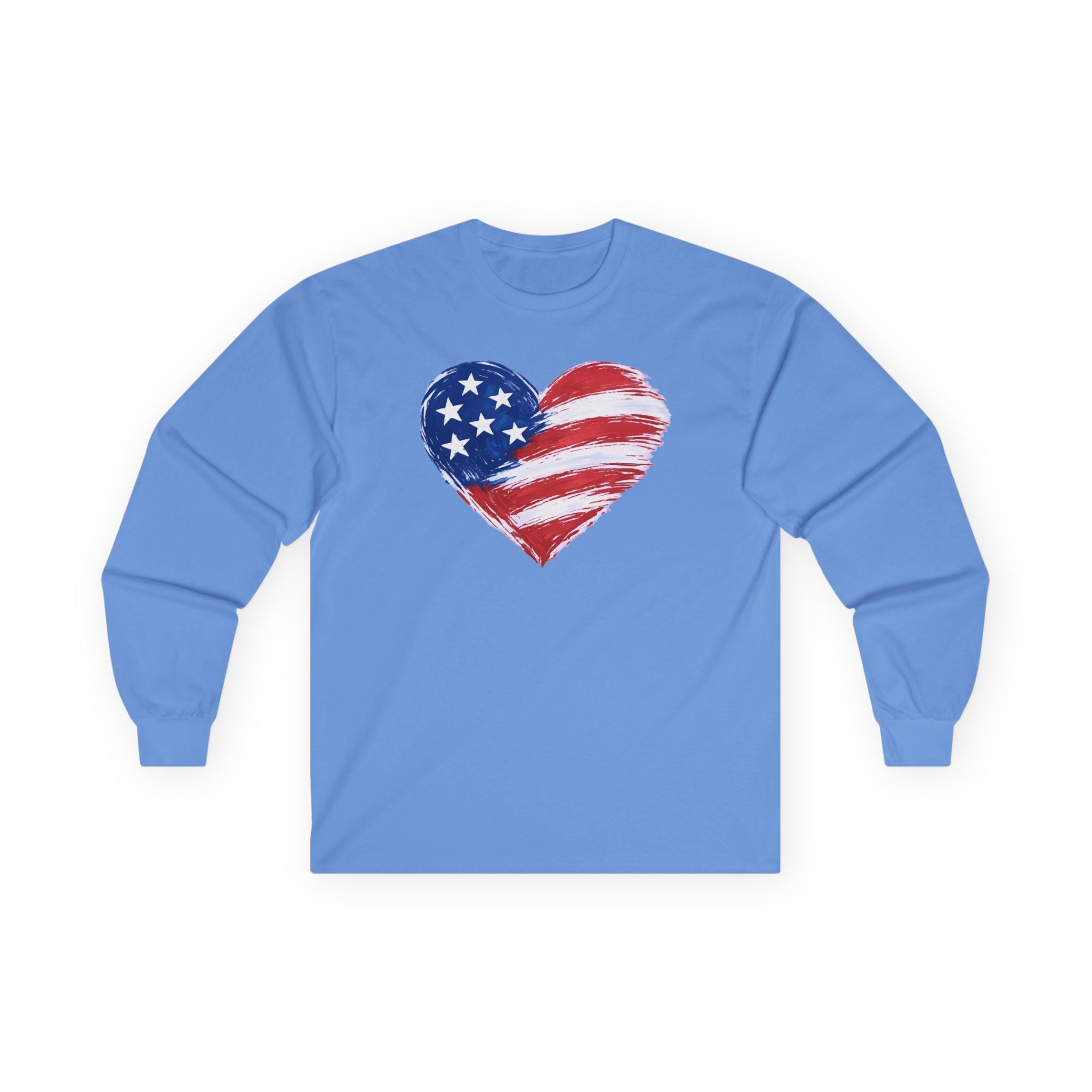 Heart Flag Cotton Long Sleeve Tee