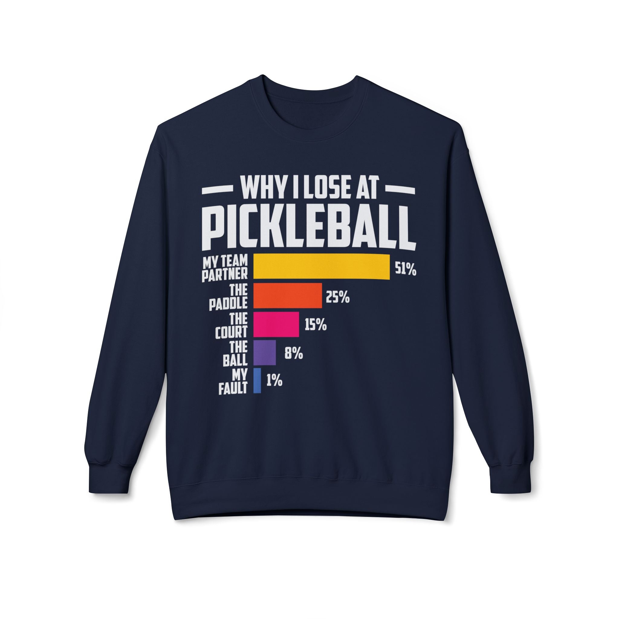 Why I Lose At Pickleball Midweight Softstyle Fleece Crewneck Sweatshirt