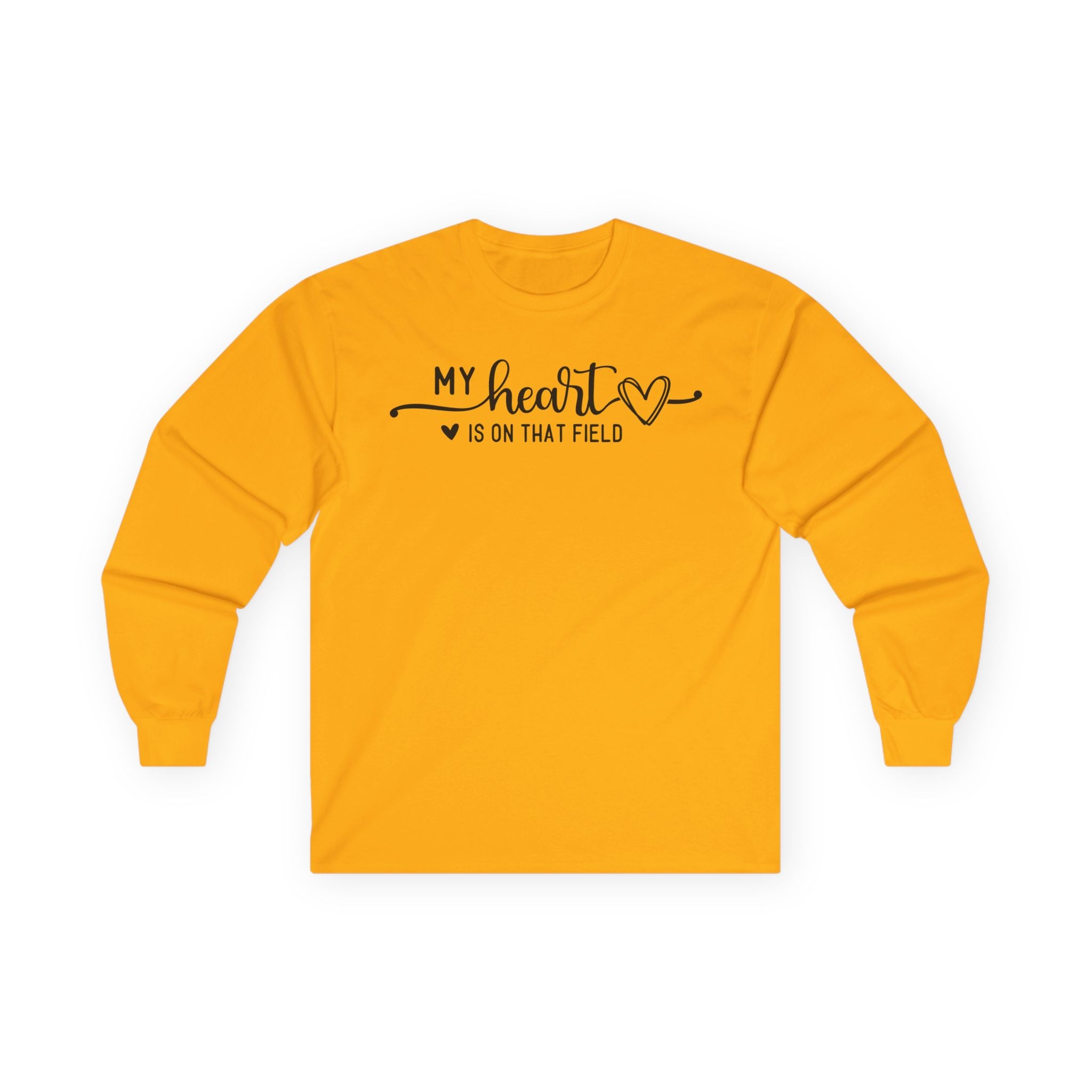 My Heart is on that Field Cotton Long Sleeve Tee