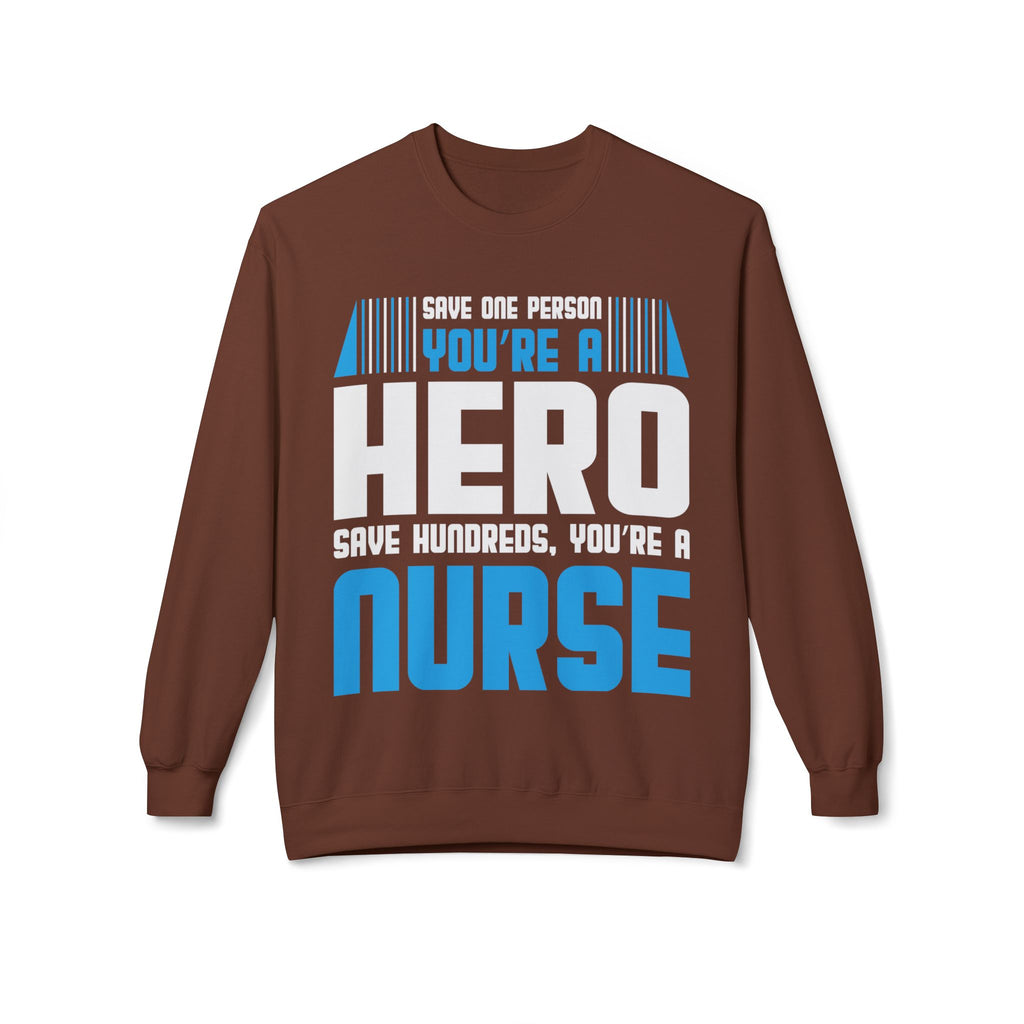 Nurses Are Heros Midweight Softstyle Fleece Crewneck Sweatshirt