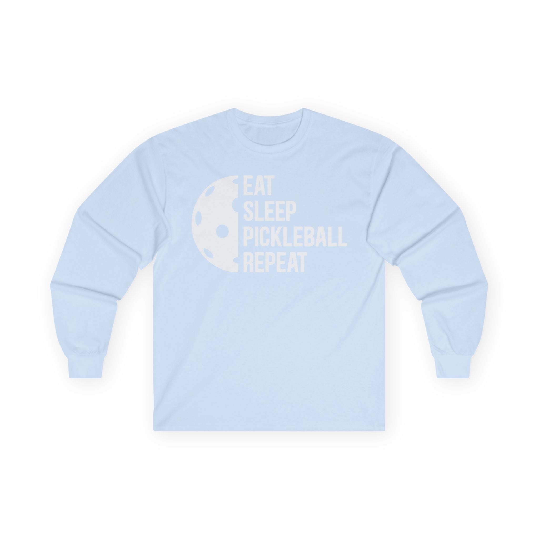 Eat Sleep Pickleball Repeat Cotton Long Sleeve Tee