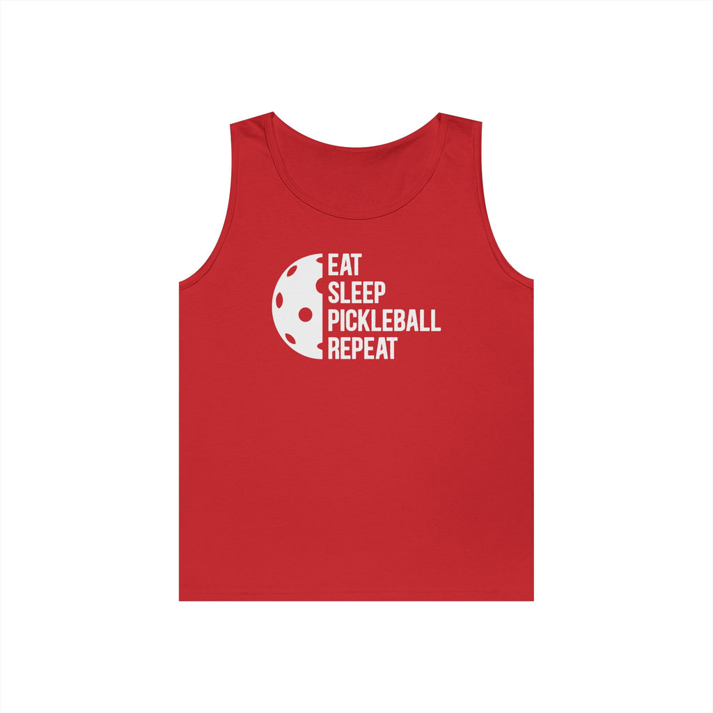 Eat Sleep Pickleball Heavy Cotton Tank Top