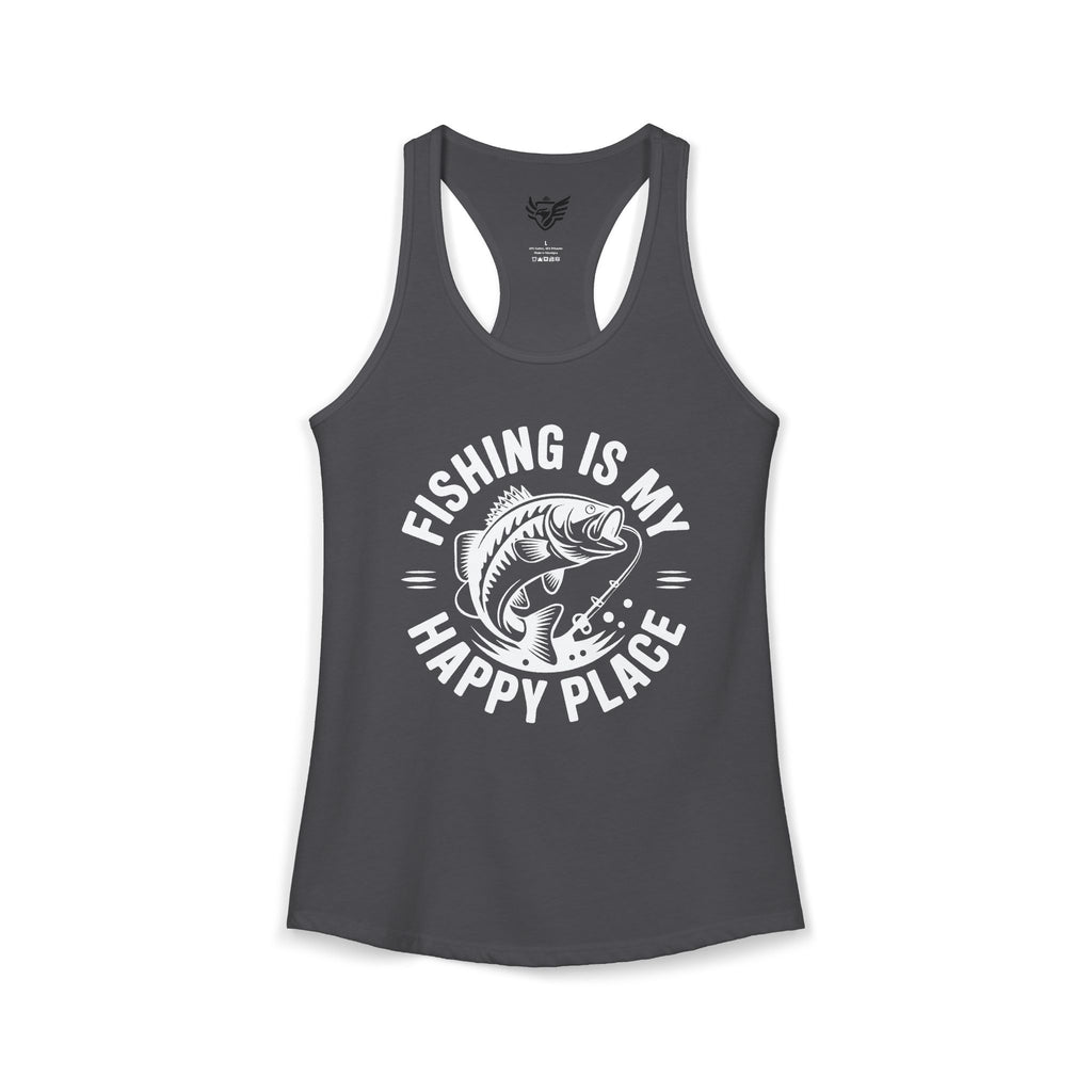 Fishing Is My Happy Place Ideal Racerback Tank
