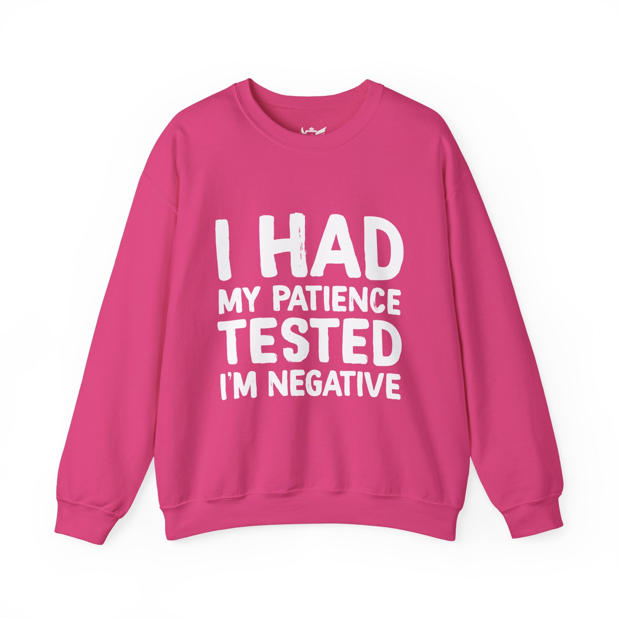 Negative For Patience Heavy Blend™ Crewneck Sweatshirt