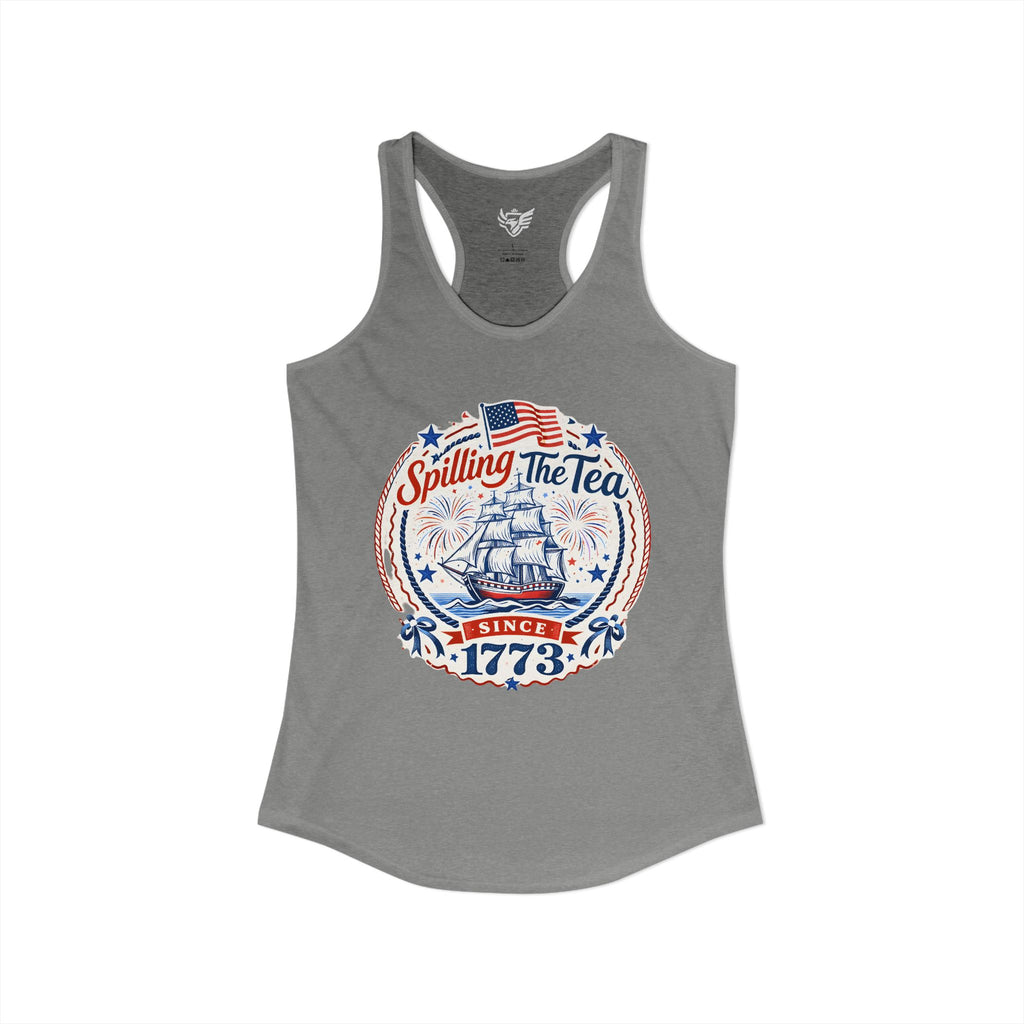 Spilling The Tea Ideal Racerback Tank