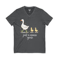 Just A Momma Goose Jersey Short Sleeve V-Neck Tee