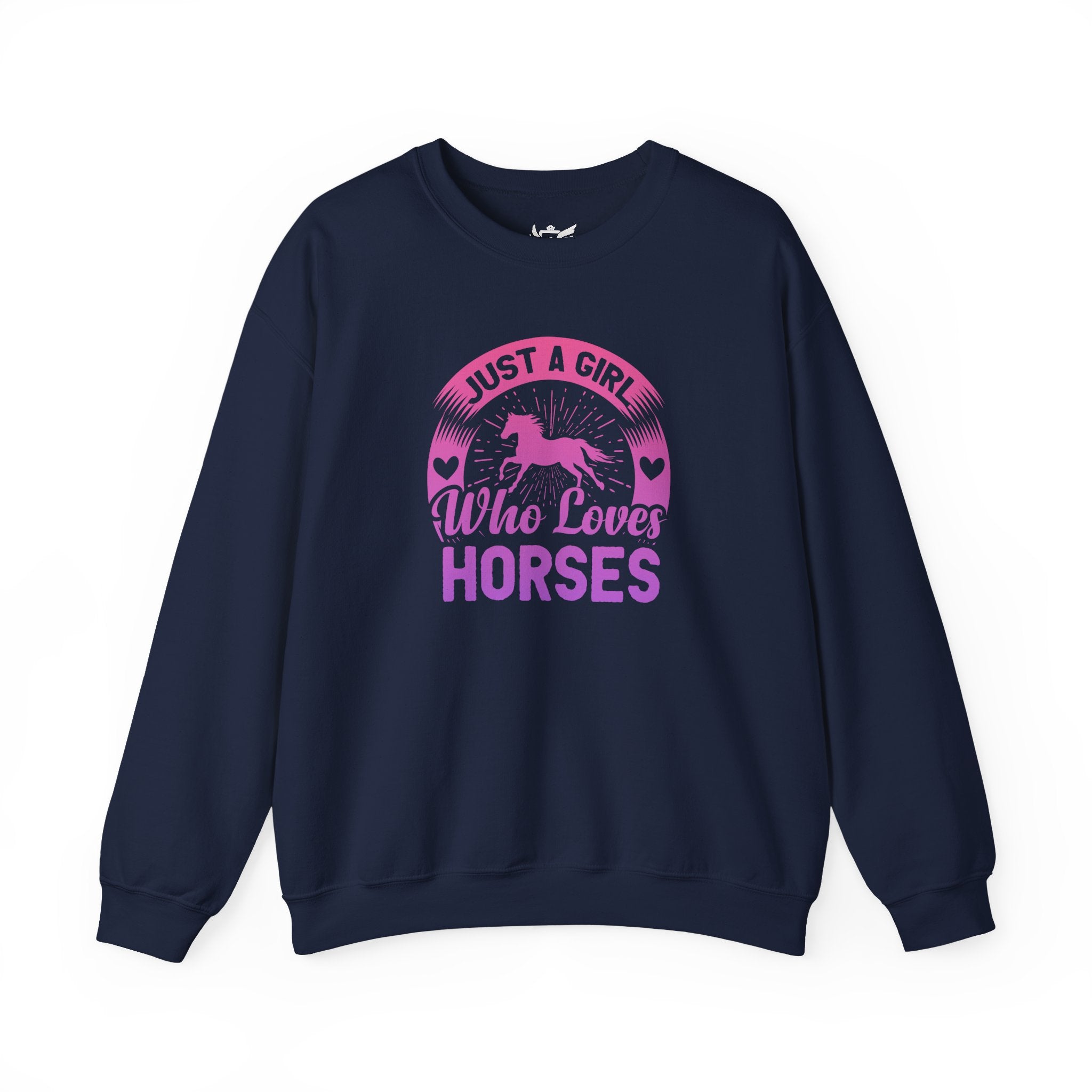 Just a Girl Who Loves Horses Heavy Blend™ Crewneck Sweatshirt