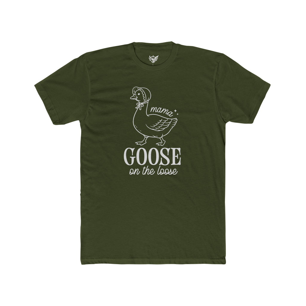 Mama Goose On The Loose Cotton Crew Tee