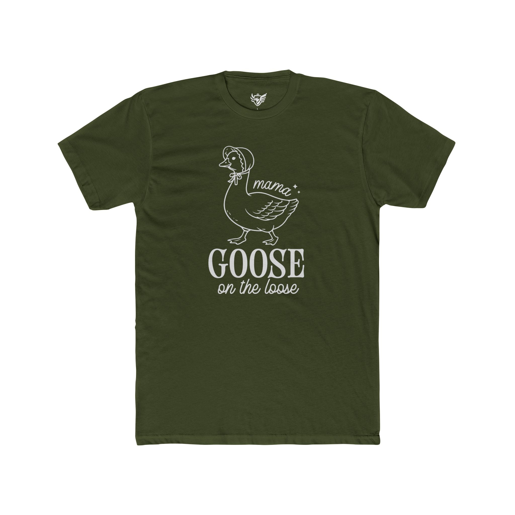 Mama Goose On The Loose Cotton Crew Tee