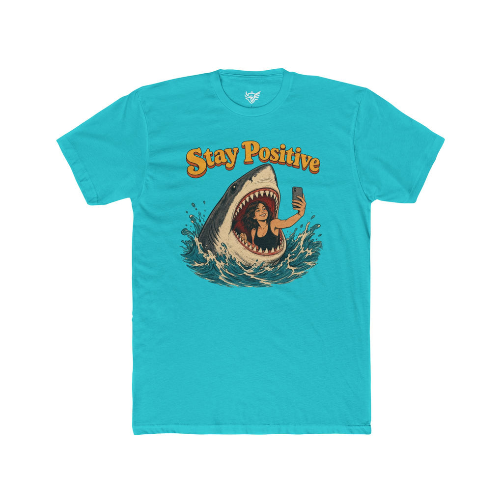 Stay Positive Cotton Crew Tee