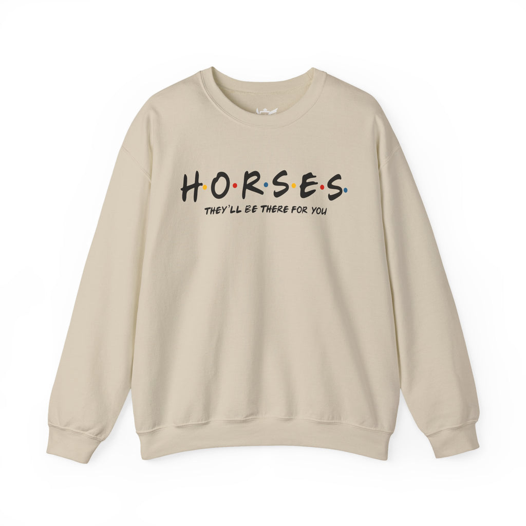 Horses, Friends Theme Heavy Blend™ Crewneck Sweatshirt