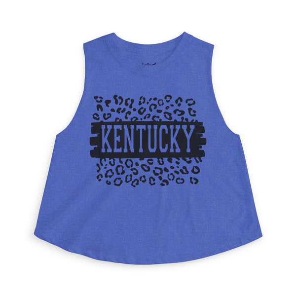 Women's KY Leopard Racerback Crop Top