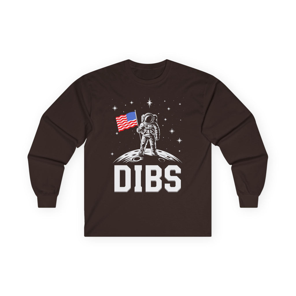 DIBS on the Moon Cotton Long Sleeve Tee