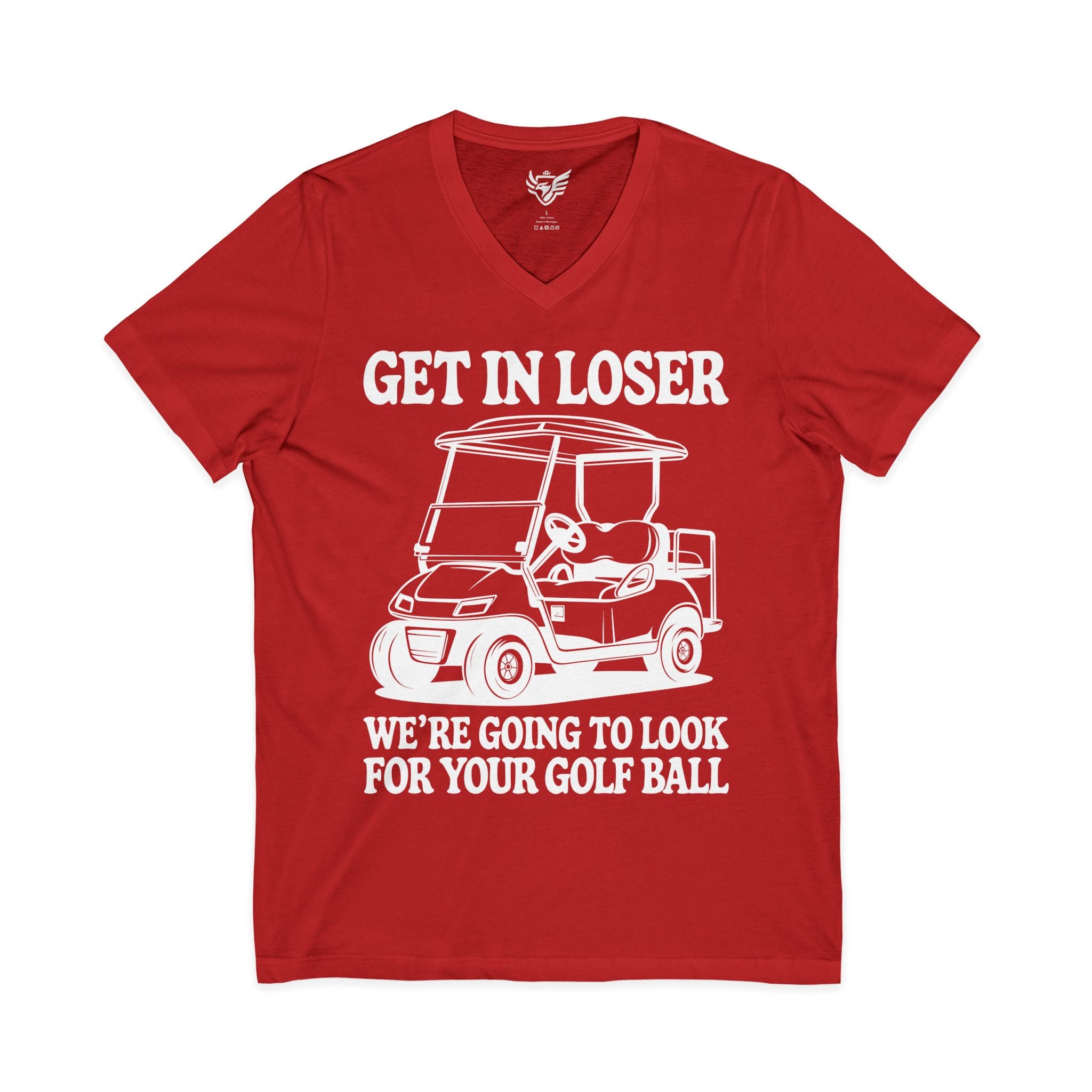 Get In Loser Jersey Short Sleeve V-Neck Tee