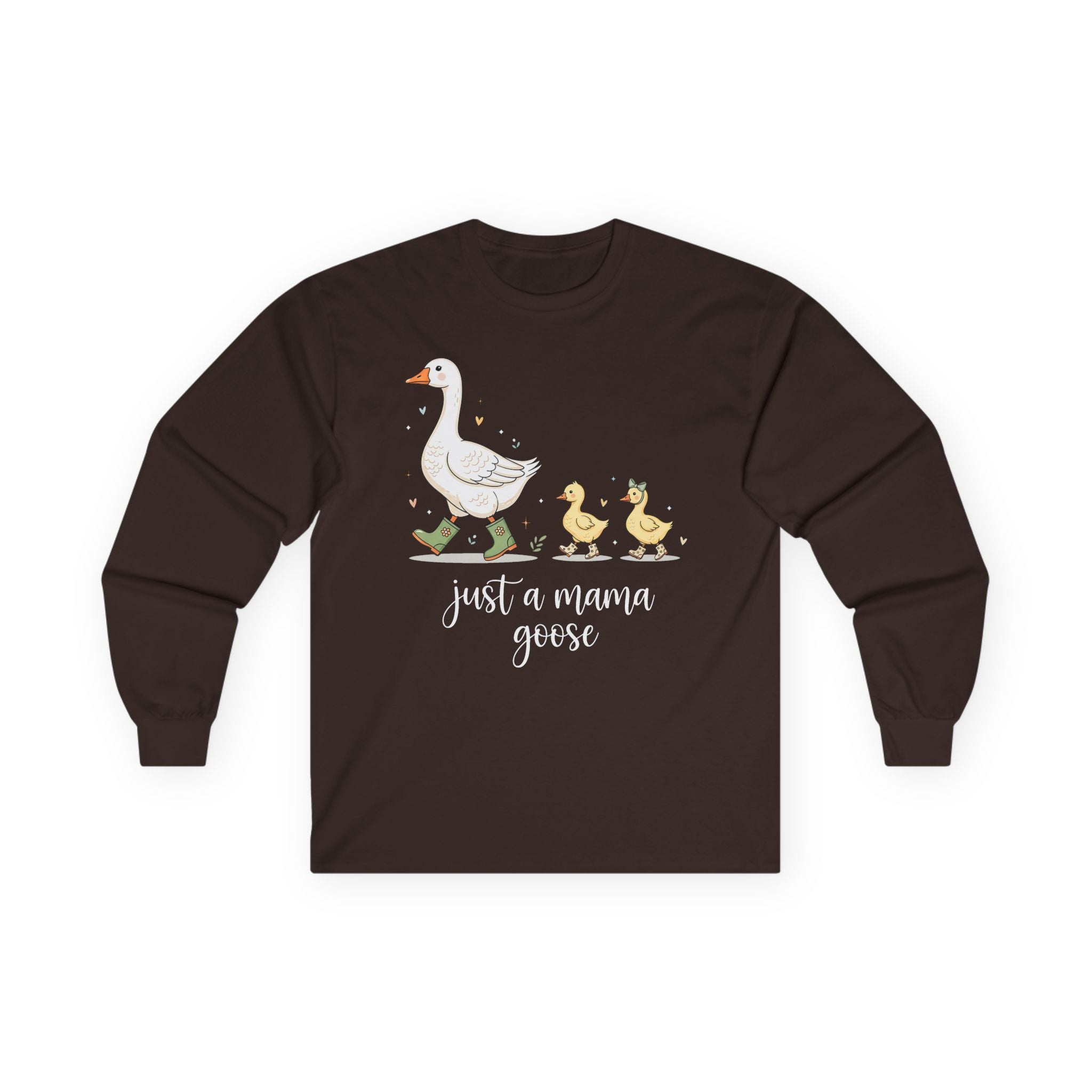 Just A Momma Goose Cotton Long Sleeve Tee