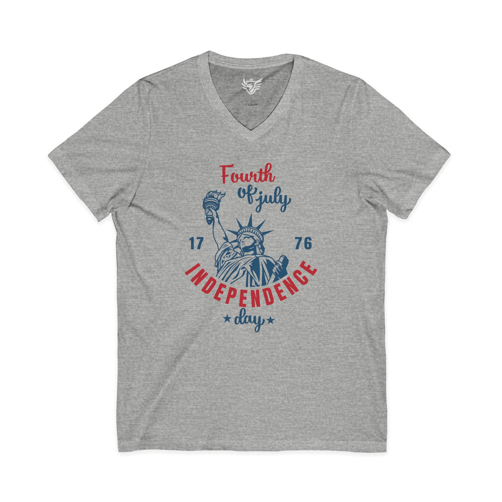Independence Day Jersey Short Sleeve V-Neck Tee