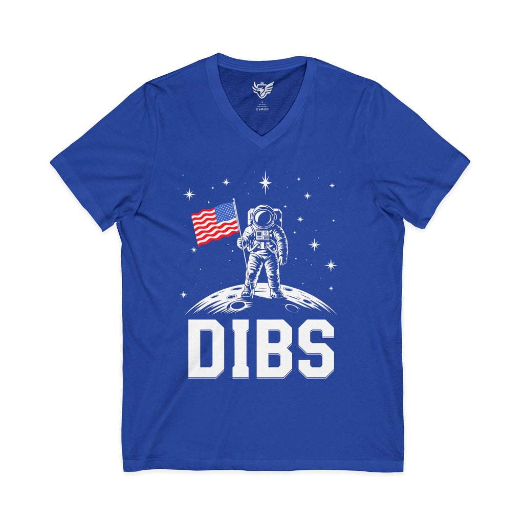 DIBS on the Moon Jersey Short Sleeve V-Neck Tee