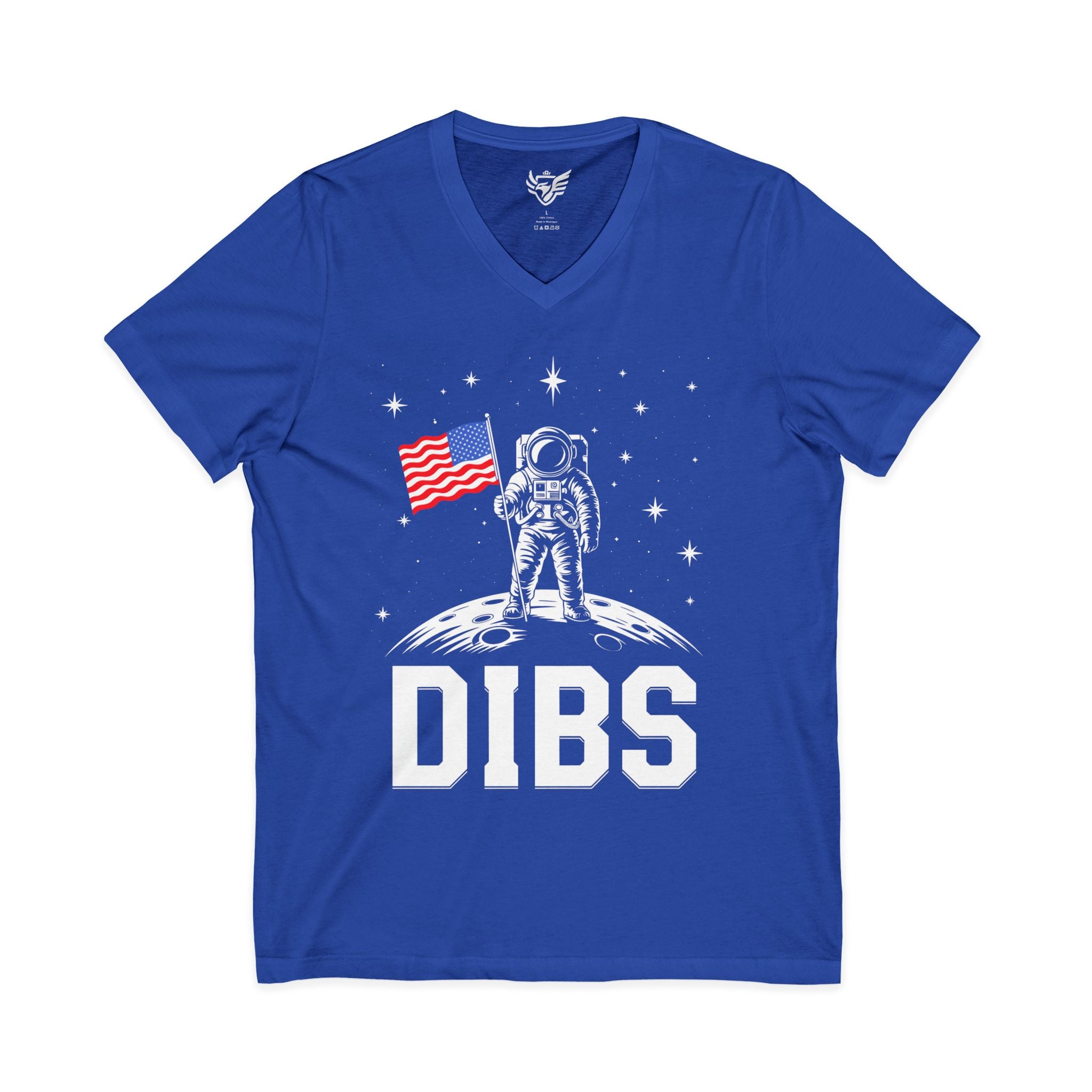 DIBS on the Moon Jersey Short Sleeve V-Neck Tee